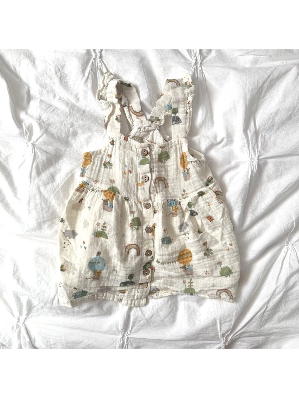 Viverano Organic Cotton Fly Away Balloon Ruffle Dress